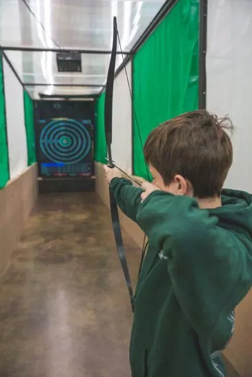 Young guest at the archery range