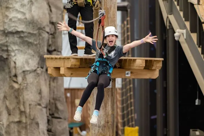 Child on the ropes course